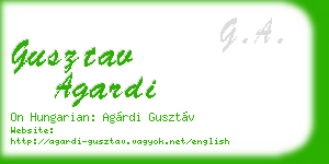 gusztav agardi business card